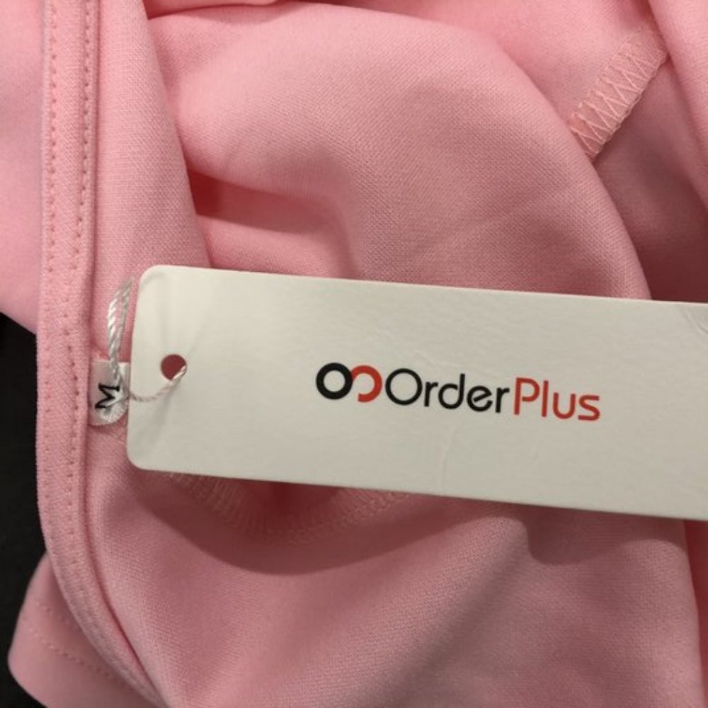 OrderPlus Med Pink One Ruffle Shoulder Maxi Dress - Picture 5 of 6